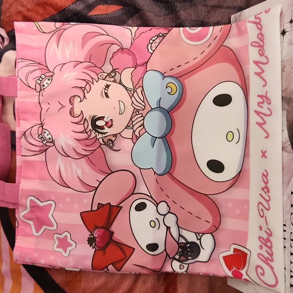 Sailor Moon X Sanrio Canvas Tote Bag - Sailor Chibi Moon X My Melody